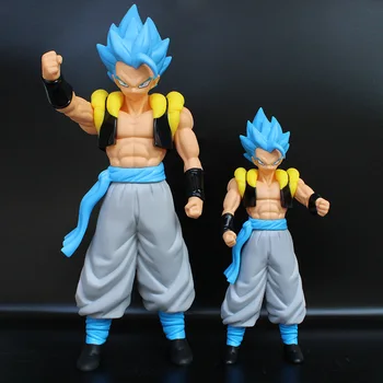 

[Funny] Big size 45cm Dragon Ball Super Saiyan Gogeta PVC Action figure Son Goku Statue Collection model toy kids child gift