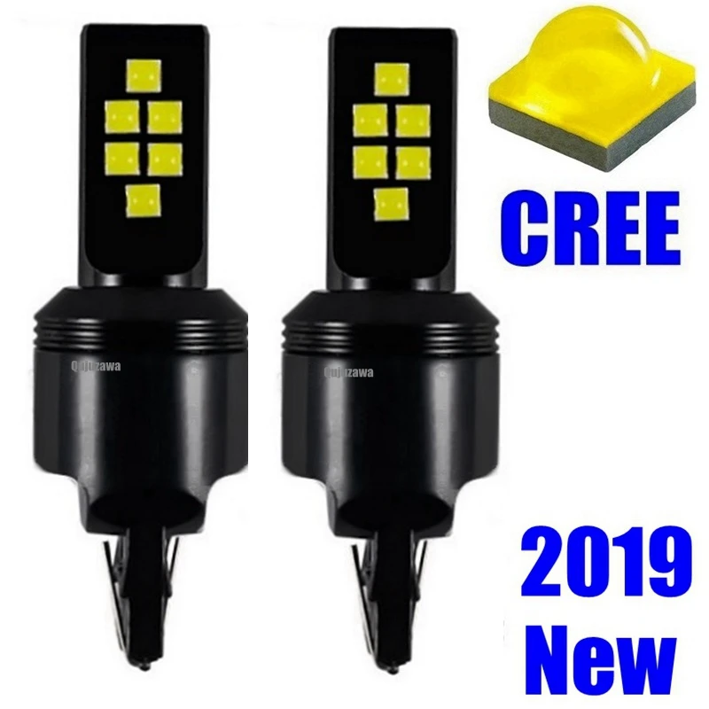 

2Pcs New T20 7443 W21/5W CREE Chips LED Auto Turn Signal Reverse Light Brake Bulb Fog Lamp Daytime Running Light White Red Amber