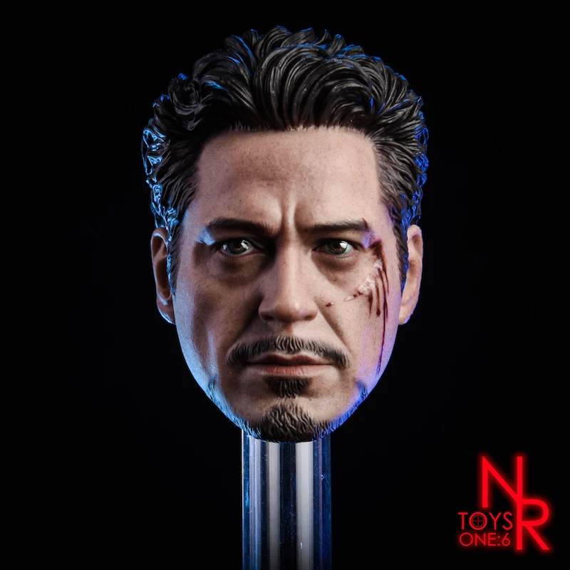 MK5 2,0 Tony Headplay 1/6 масштаб Мстители Железный человек голова Тони лепить гоночный костюм голова резьба модель подходит 1" мужская фигура тела