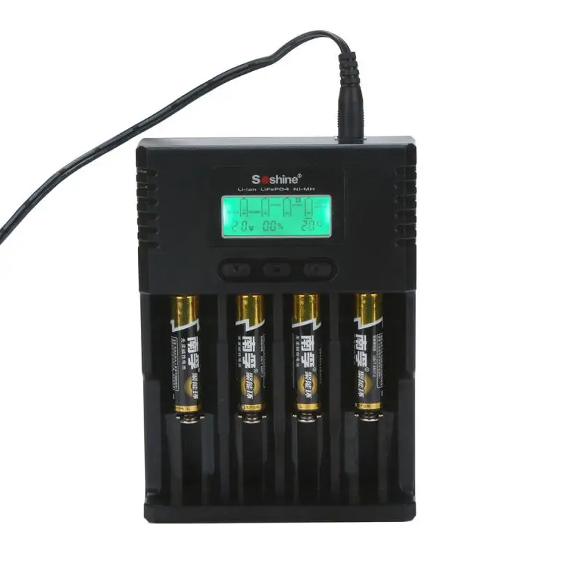 

New & High Quality Mix Charging Battery LCD Li-ion/NiMH/ LiFePO4 Battery Charger for 14500 18350 18650 26650 AA AAA C l0817#3