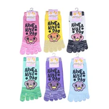 Новое поступление, носки с 5 носками, женские хлопковые Модные женские и женские Пилатес, массажные носки с пятью пальцами, счастливые носки