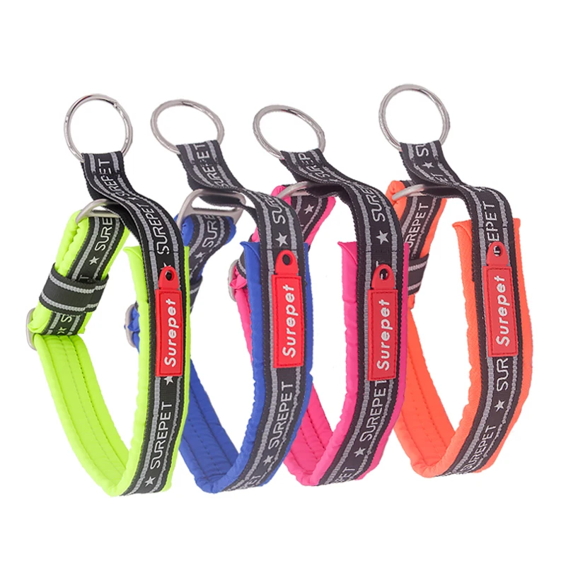 

Reflective Collar for Dogs Nylon Adjustable Dog Collar Soft Padded Explosion Proof Pet Collar for Medium Large Dogs Training Red