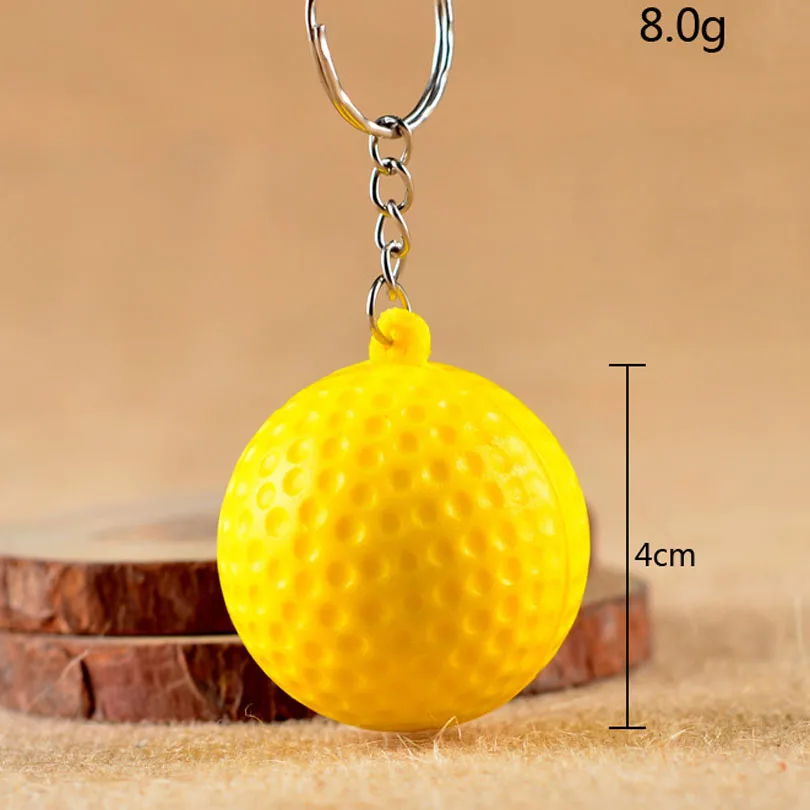 3 قطعة/الوحدة مجوهرات golfball خلية مفتاح اكسسوارات بو رغوة جولف كرة الرجبي المفاتيح الأمريكية مفتاح سلسلة حلقة هدية