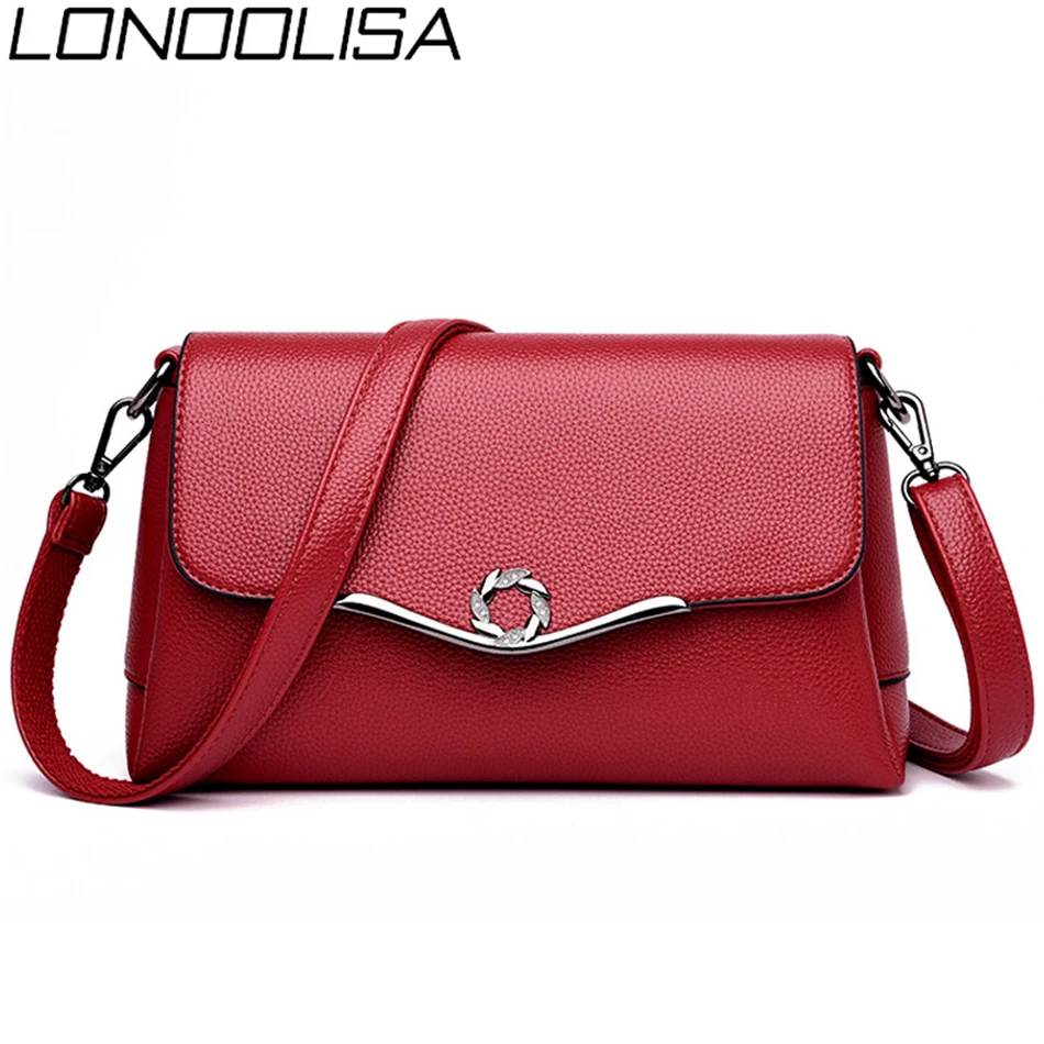 Женская кожаная сумка на плечо LONOOLISA Sac A Main Femme роскошная дизайнерская через