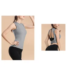 Women Sportswear Sleeveless Breathable Quick Dry Yoga Tops for Fitness&T8