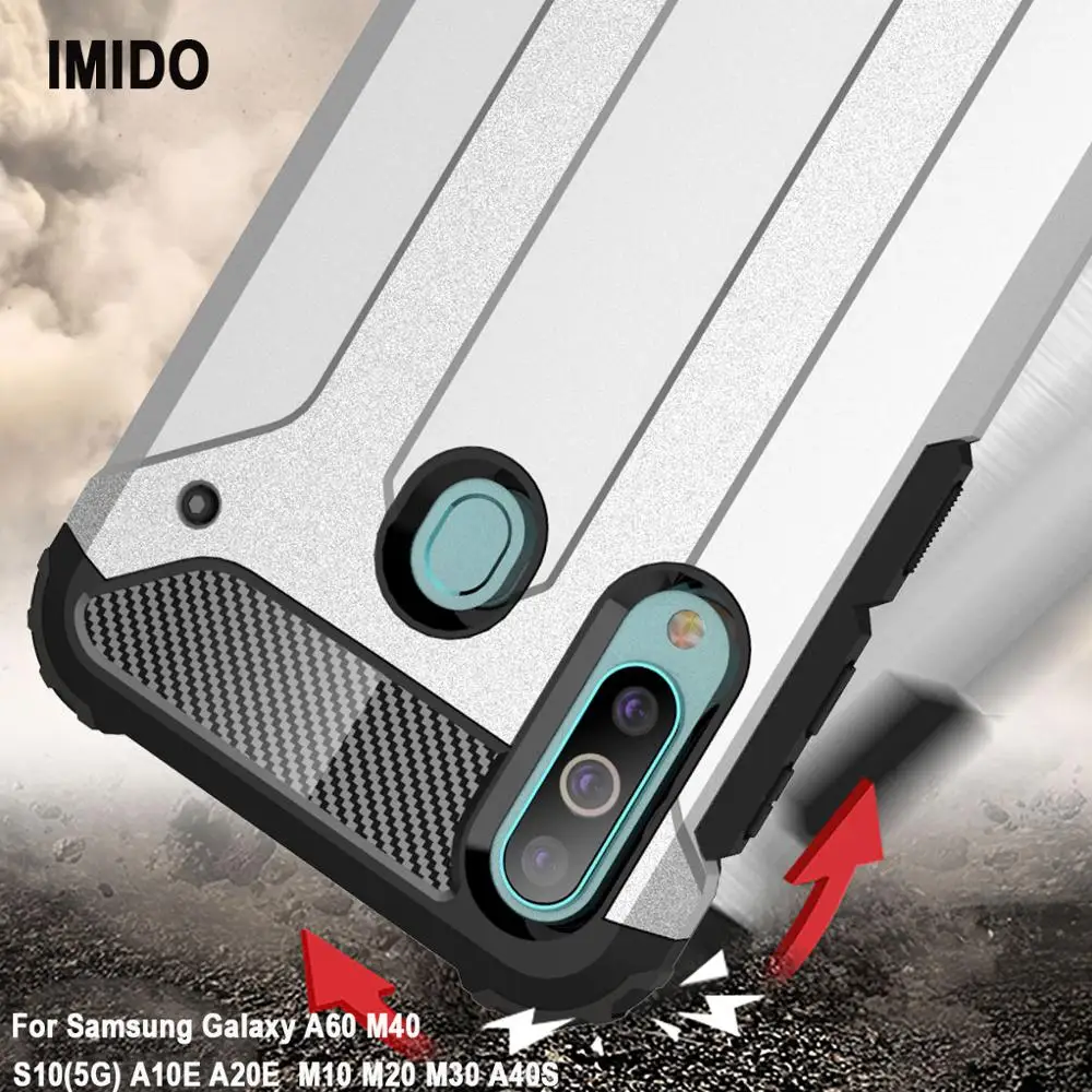 Для samsung Galaxy A60 M40 M20 M10 M30 A40S прочная Броня PC + TPU чехол для телефона S10 (5G) A20E A10E