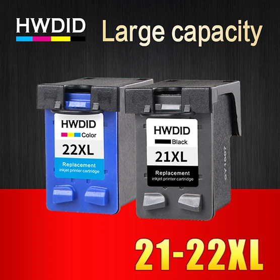 HWDID 21XL 22XL Заправка картриджей Замена для hp/hp 21 для hp/hp 21 с чернилами hp Deskjet 3910 3930 3940 D1311 D1320 D1330 D1341 D1455 - Цвет: 1x 21XL   1x 22XL