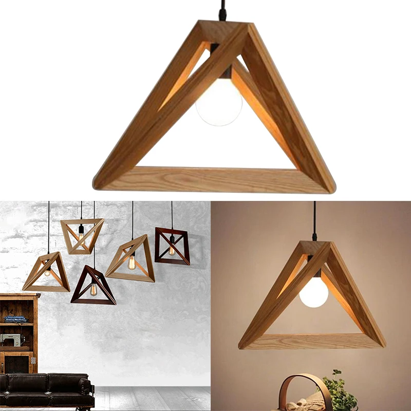 Подвесной светильник, креативное украшение, треугольный Подвесной деревянный светильник, s светильник, подвесной Регулируемый подвесной светильник, домашний дропшиппинг