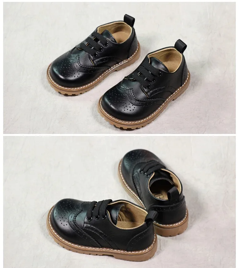 QGXSSHI/Высококачественная обувь из натуральной кожи; Модные Детские Ботинки martin; детская обувь; кожаная обувь для мальчиков; детская Свадебная обувь; полуботинки