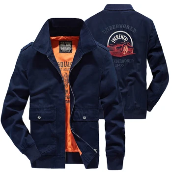 

2019 Men's Autumn Jacket turn-down collar embroidery Japanese streetwear bomber jacket men army coat for men plus size 4XL
