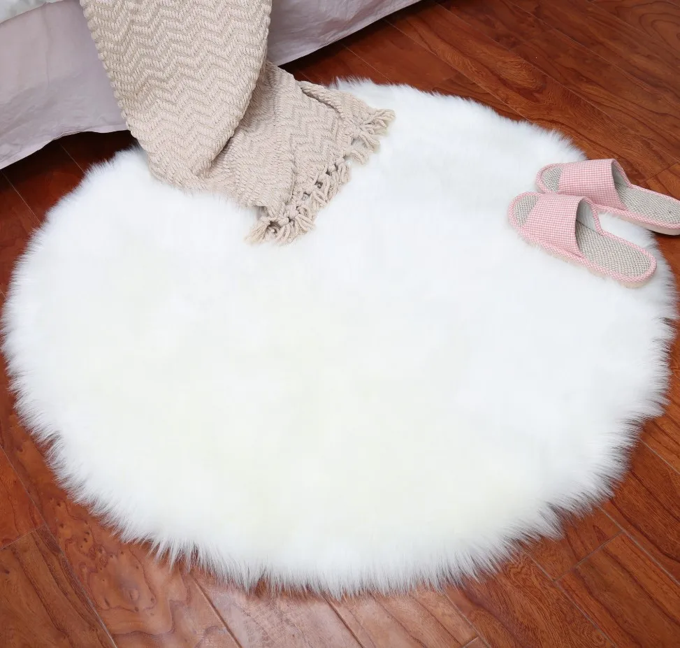 White Faux Decorative Rug Fur Blanket