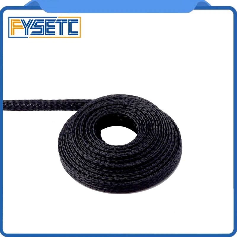 2Meter 6mm 8mm 10mm Dia Expandable Braided font b PET b font Premium Cable Sleeve Black