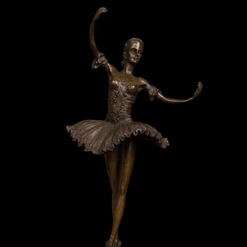 

Copper Brass craft Abstract Art Brass Fine Factory Cost Modern Western Ballerina Dancer BRASS Sculpture Ballet Girl Meg Figurin