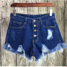 Inngraee 2017 Ripped Pocket Women Shorts Summer Casual Denim Shorts Vintage Hole Hot Shorts Denim for Women NS8434