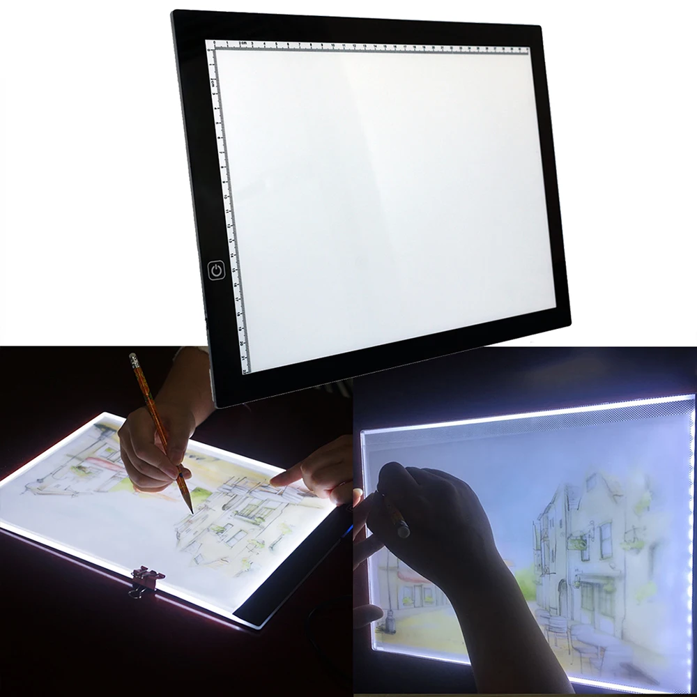 A3 световой короб светодиодный artcraft трассировки Light Pad ультра-тонкий затемнения Яркость татуировки Pad рисования проектирование stencilling X-