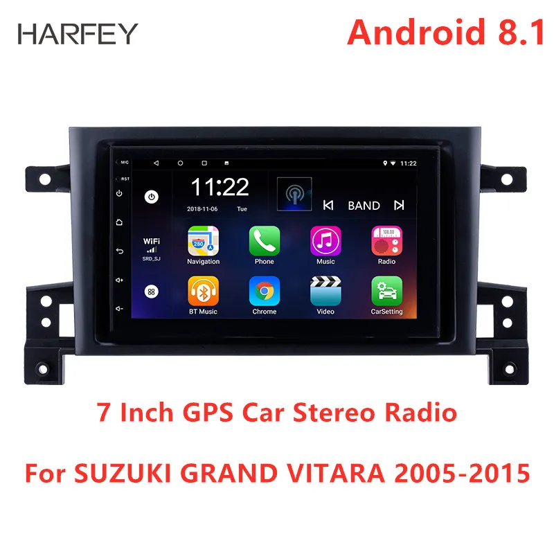 Harfey сенсорный экран автомобиля стерео радио gps навигация для 2005 2015 SUZUKI GRAND VITARA rom 16