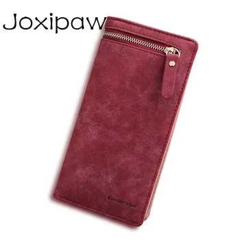 

Latest Women Wallets Female PU Leather Purses Ladies Long Design Hasp Zipper Purse Solid Clutch Phone Coin Card Holders Carteras