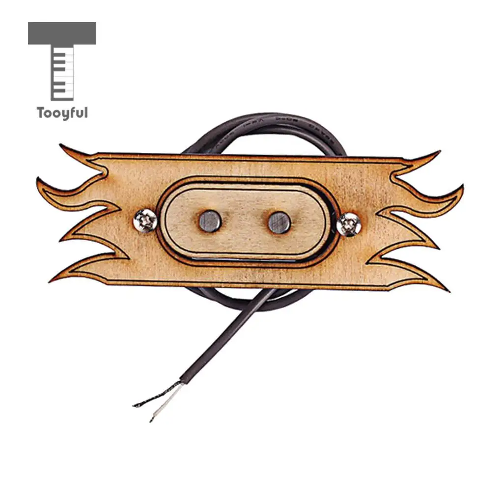 Exquisite Maple Wood Wired 2 Strings Cigar Box Guitar Pickup DIY Musical Instrument Accessory
