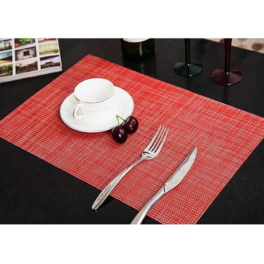 4 Pcs/Lot Heat Resistant Kitchen Dinning Grid Table Placemat Ultra Thick Doilies Cup Mats Coaster P