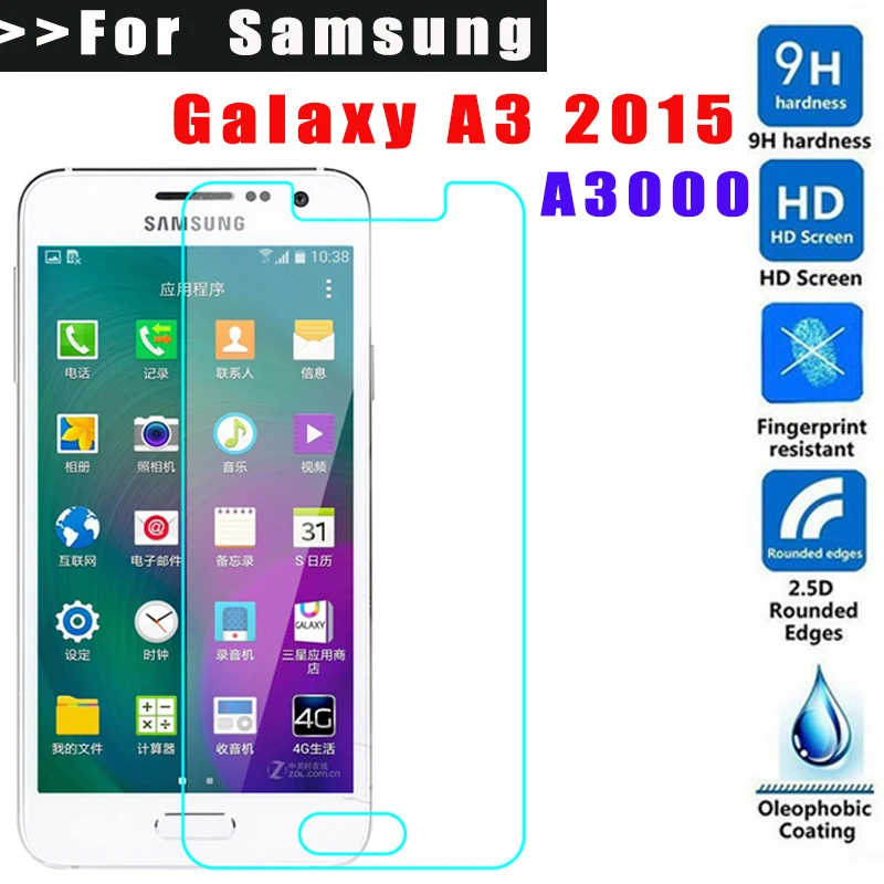 Mllse 9 H HD закаленное Стекло для Samsung Galaxy A3 2015 A3000 Экран протектор ультра-тонкий 0.25 мм
