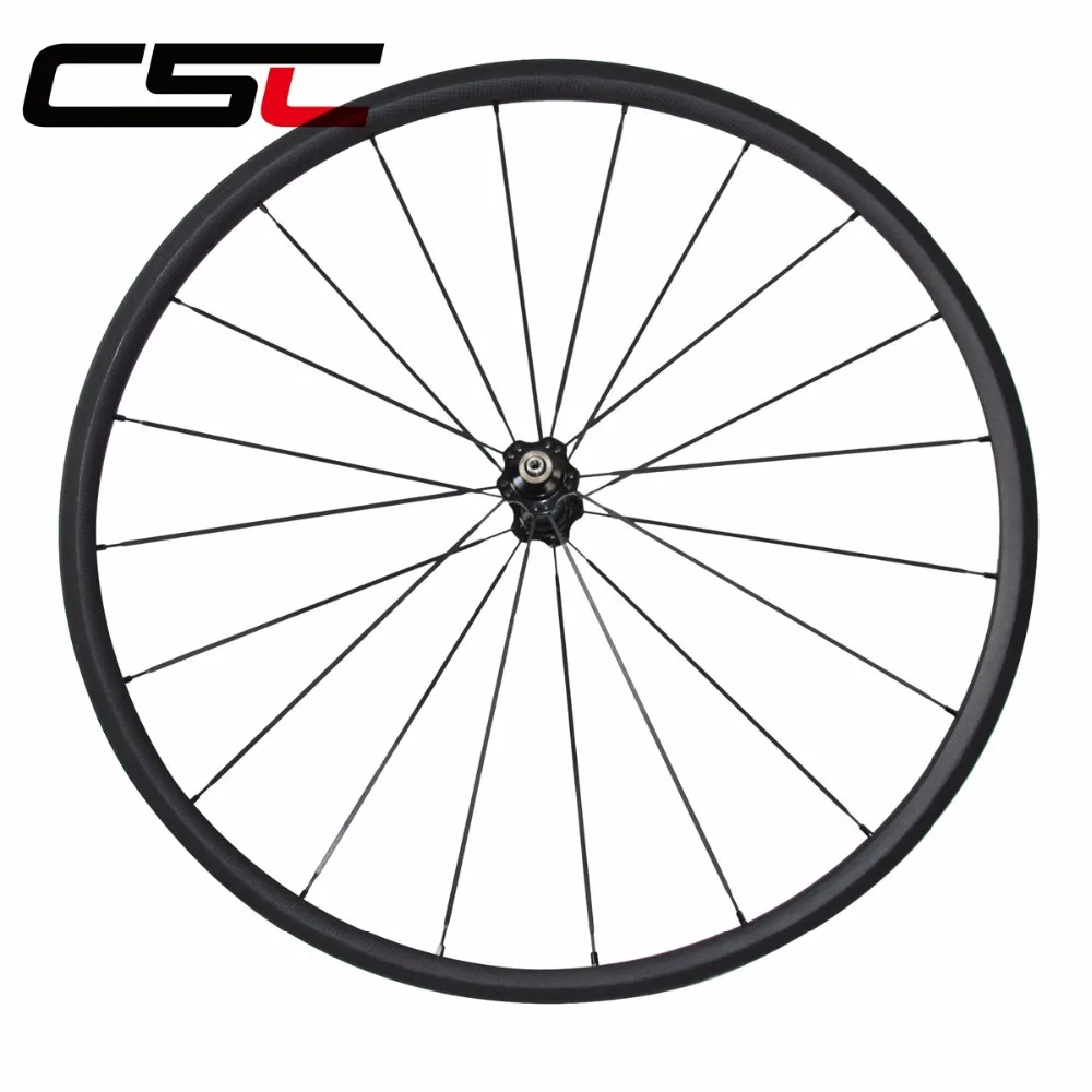 Flash Deal CSC 700C Single front wheel or rear wheel 25mm wide 24/ 38/ 50/ 60/88mm Depth Clincher Tubular standard Carbon road bike Wheels 2
