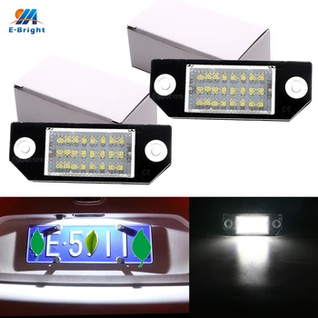 

YM E-Bright 2PCS LED License Plate Lights 2835 24 SMD NO Error Canbus 12V For Ford Focus C-MAX MK2 White 6500K Car Led Lights