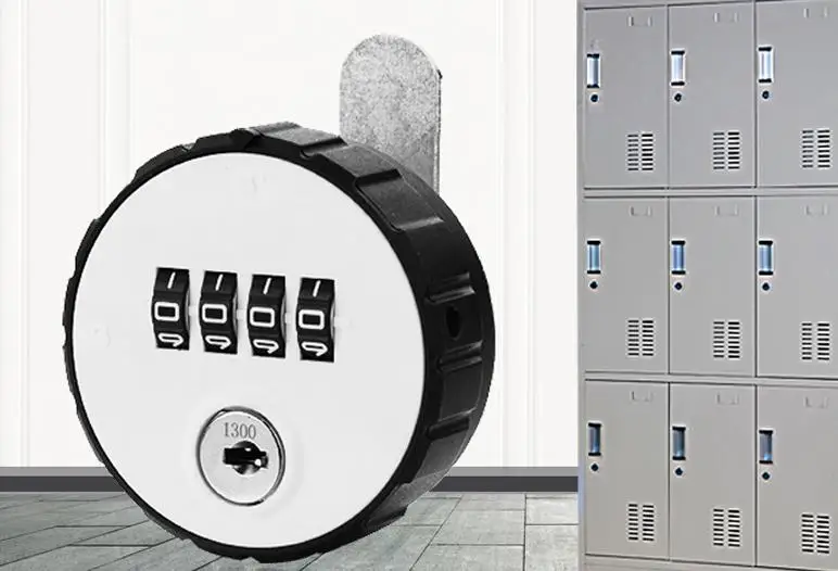 

MS513 Combination Cabinet Cam Lock 4 Digit Keyless for Drawer Door Gym School Locker with Key Reset h
