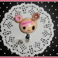 Милый kawaii 10 шт./партия dotgirl выдвижной милый прекрасный модный ID/IC держатель для Бейджа