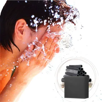 

Black Handmade Soap Hand Face Cleansing Bath Body Skin Care Bamboo Charcoal Spots And Freckles Blackhead Cleaning Facial Soap