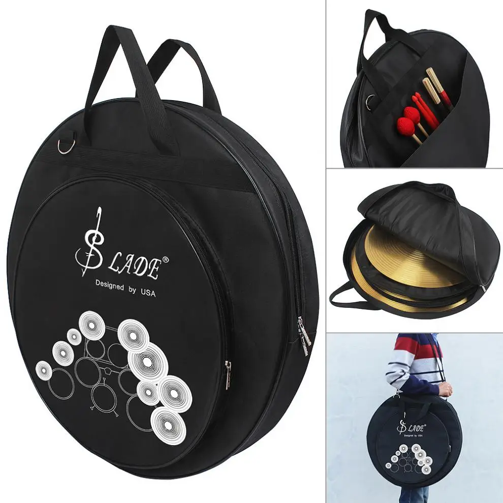 Cymbal Bag Backpack for 8-20 inch Cymbal and Drum Sticks Three Pockets with Removable Divider Shoulder Strap