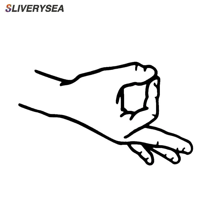 

SLIVERYSEA Interesting Pack Circle Game Hand Finger Car Sticker High Quality Vinyl Decoration