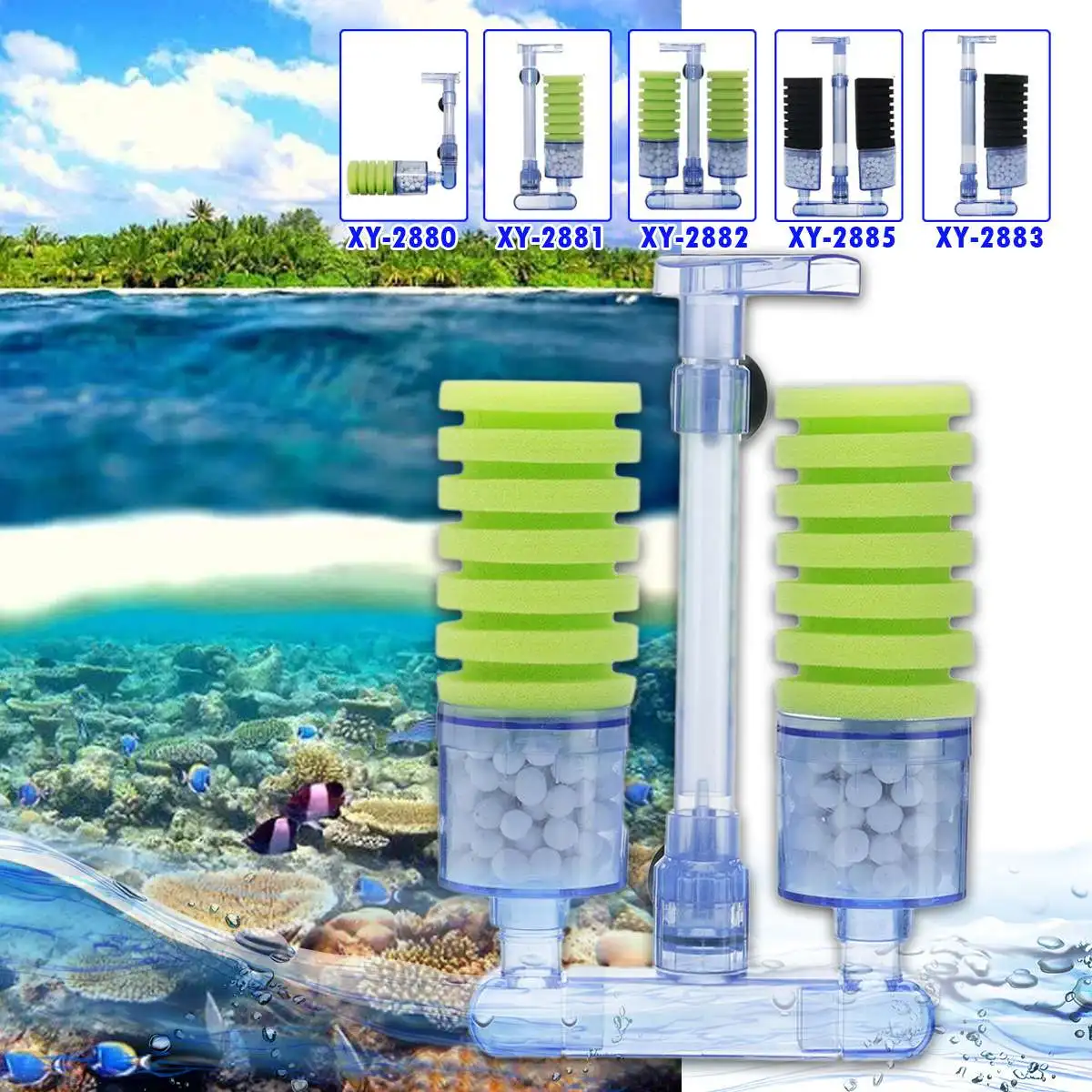 Био Губка фильтр для аквариума аквариум для креветок компрессор для пруда биохимическая фильтрация Бесшумная пена аквариумные аксессуары