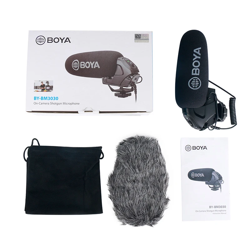 Boya BY BM3030 фон для фотосъемки интервью дробовик микрофон цифровой зеркальной