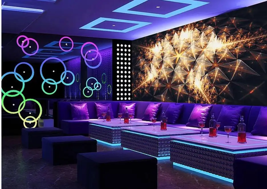 Colorful flower art bar KTV background wall 3d murals wallpaper for living room Colorful flower art bar KTV background wall 3d murals wallpaper for living room