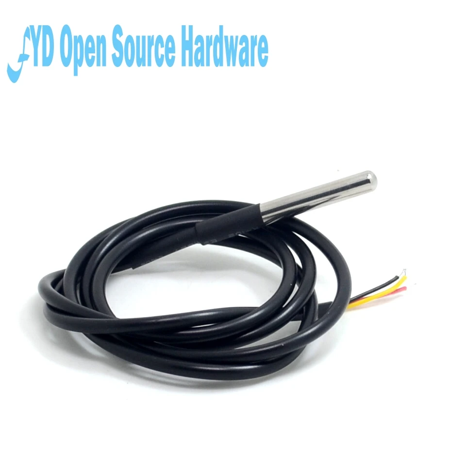 Cable DS18B20 Sensor de Temperatura Digital de Acero Inoxidable Sensor de Temperatura Resistente al Agua 5 Unidades
