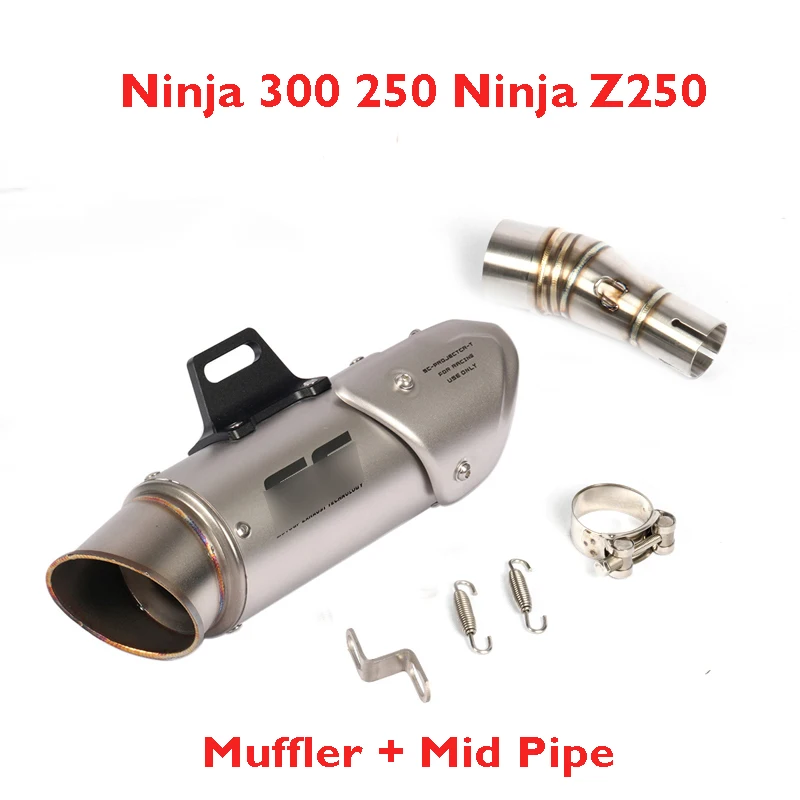 

Ninja 300 250 Motorcycle System Exhaust Pipe Silencer Muffler Tail Can Mid Link Tube for Kawasaki Ninja 300 250 2013-2016