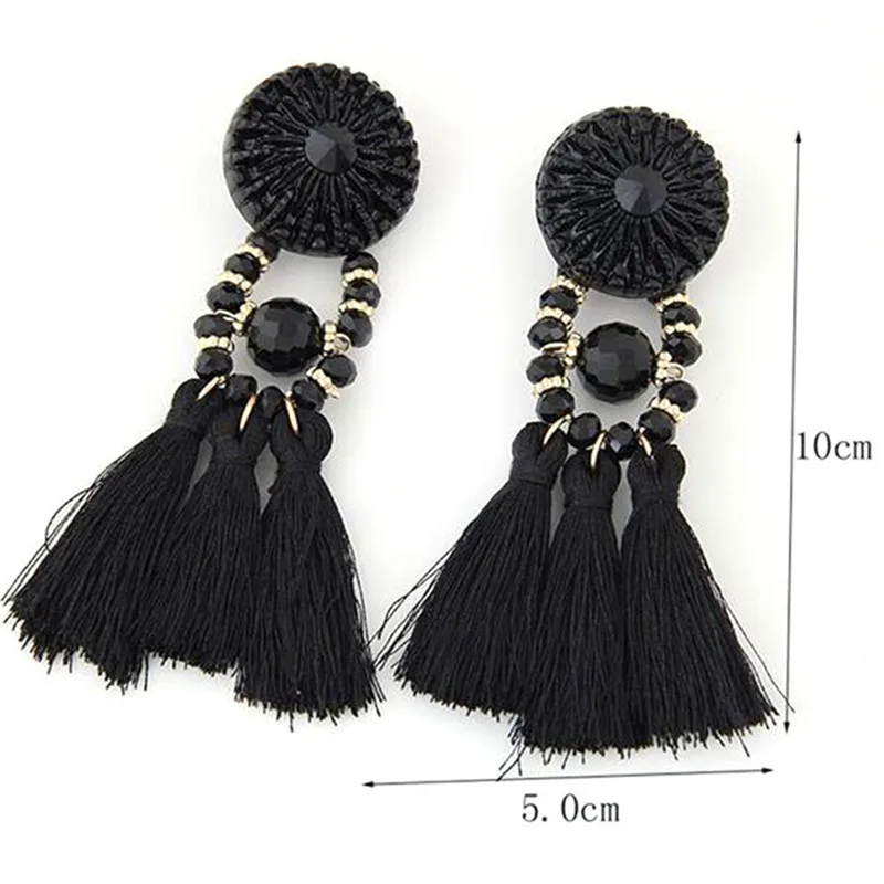 2018 Brincos Женский Бренд Boho висячие серьги с бахромой винтажный этнический