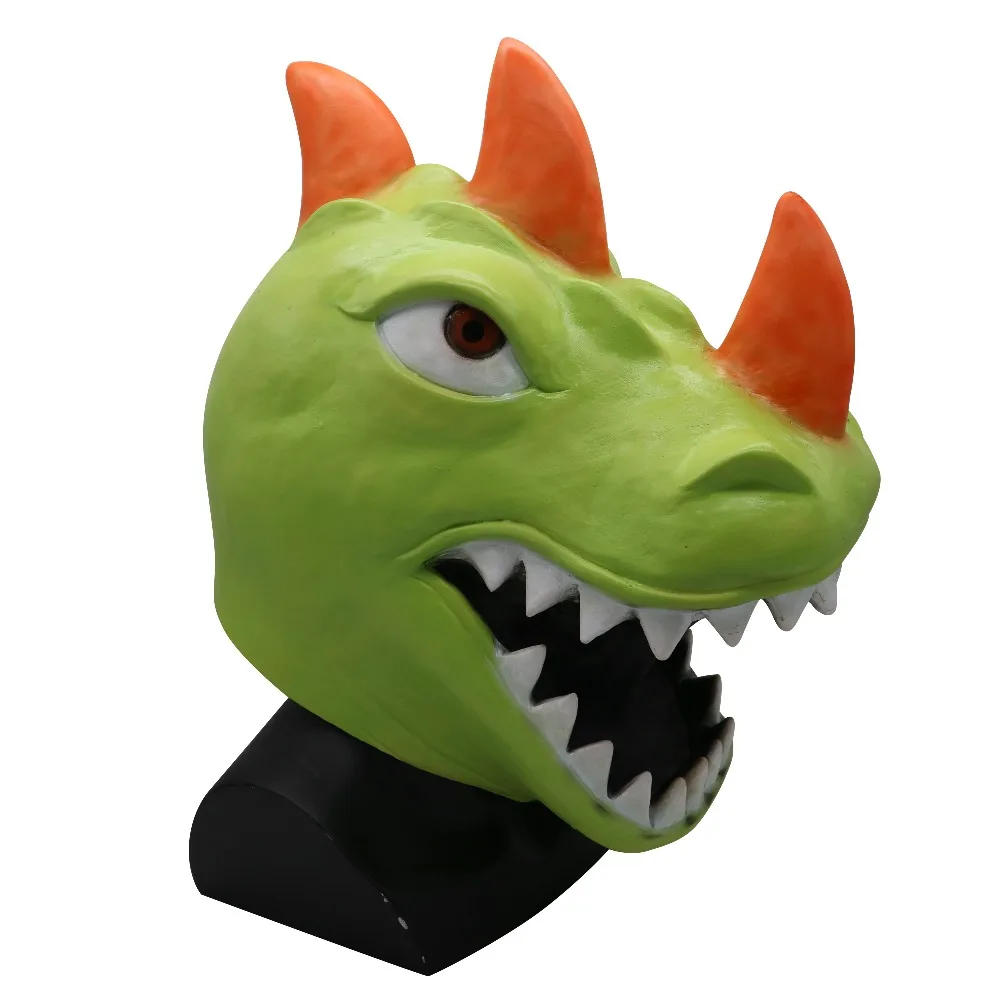 

Game Battle Royale Dinosaur Mask Battle Royale Funny Dinosaur Latex Mask Cosplay Costume Helmet Head Masks Halloween Party Masks
