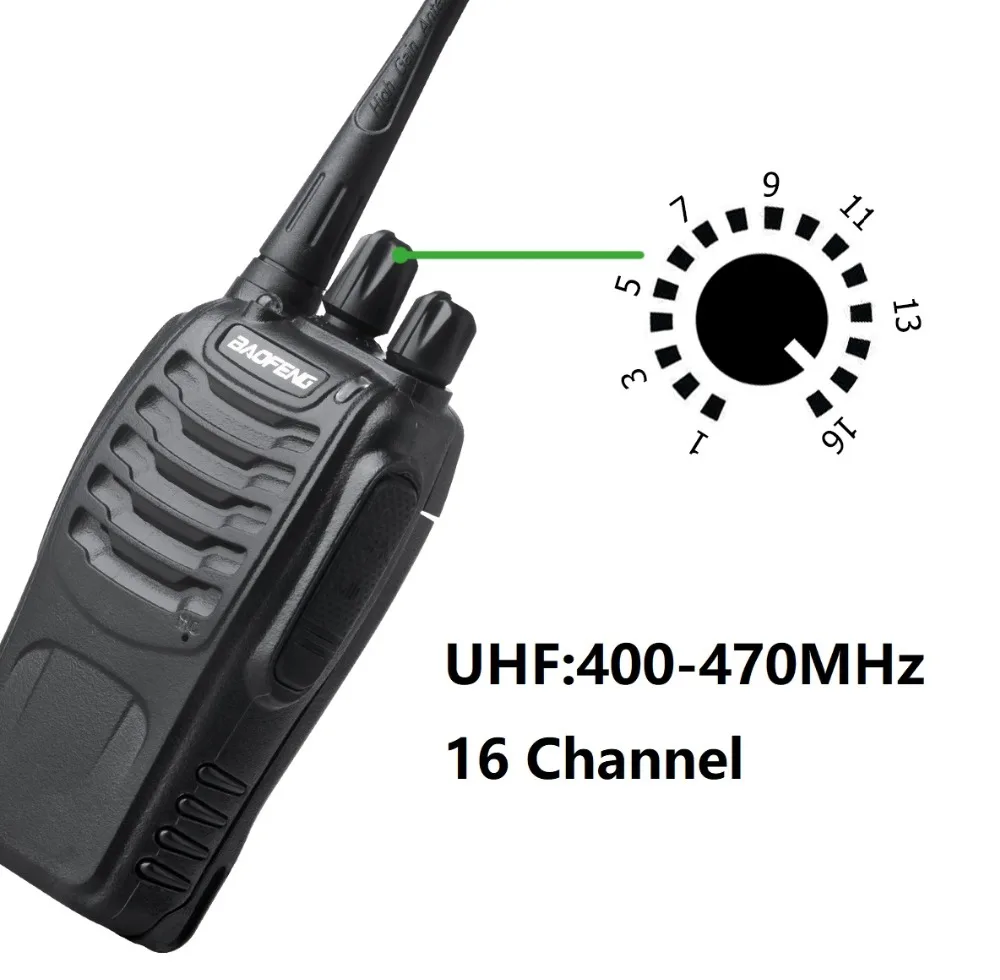 Портативная рация Baofeng 2 шт. 16 каналов двусторонняя bf 888s UHF 400 470 МГц
