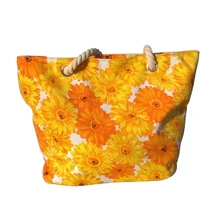 4 шт./лот, Женская Холщовая Сумка, богемный стиль, пляжная сумка на плечо, повседневная женская сумка-тоут, Цветочная большая сумка для покупок, Bolsa Sac