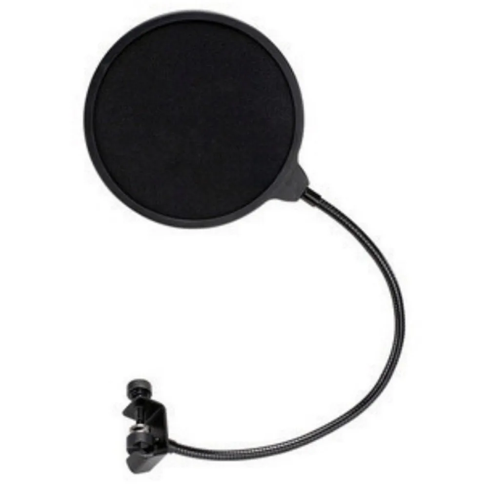 

Professional Clamp On Microphone Pop Filter Bilayer Recording Spray Guard Double Mesh Screen Windscreen Studio