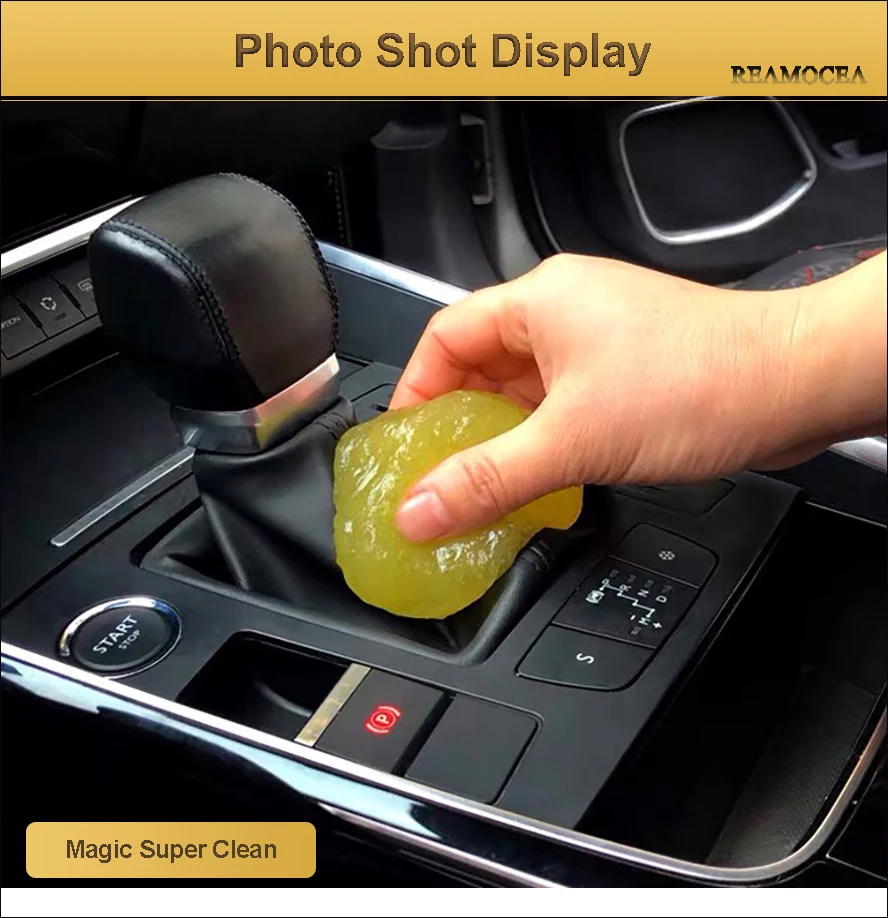 Reamocea Super Magic Super Clean Glue Dust Wiper Auto Detailing Cleaning Cleaner Compound For Cars Outlet Dashboard Storage Box (2)