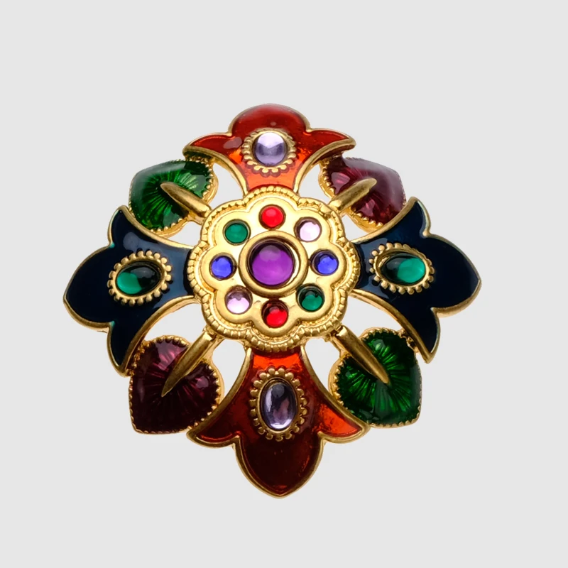 

colorful flower brooch for women