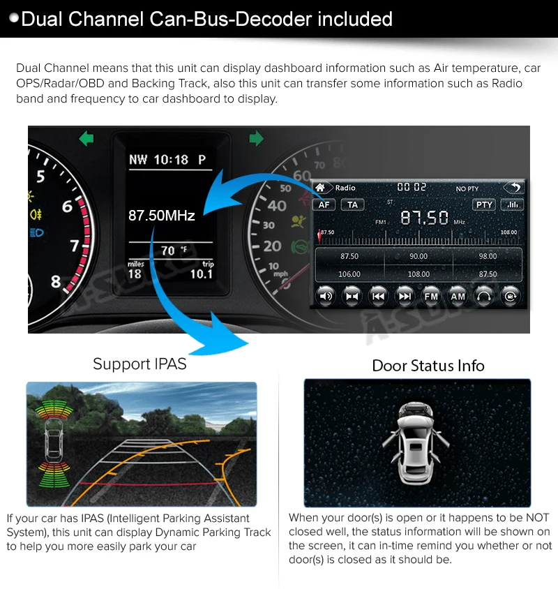 Sale A-Sure 8 Inch 2 Din Car Auto Radio GPS Stereo DVD Player Navigation For Toyota Camry 2007-2013 DAB+ WIFI 16G ROM OBD Bluetooth 17