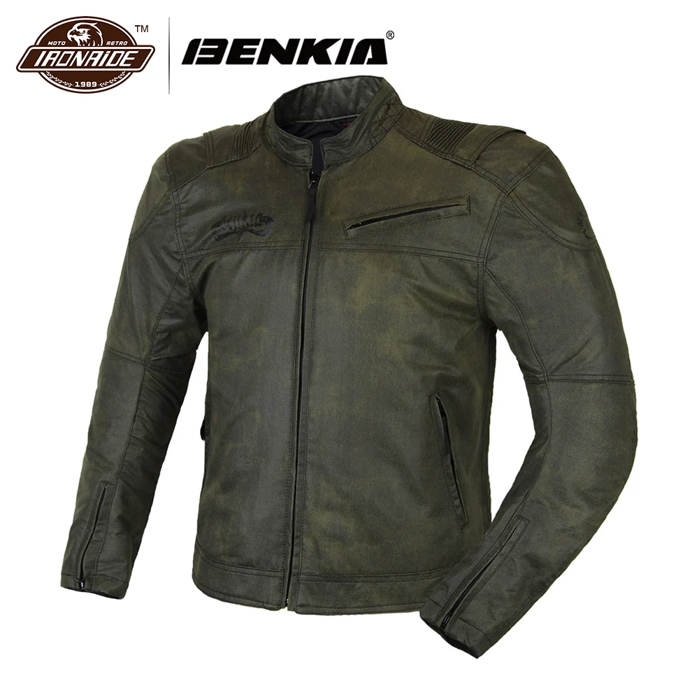 

BENKIA Fashion Motorcycle Jacket Men Racing Moto Jacket Spring Summer Vintga Motorcycle Clothing Jacket Retro Style Veste Coat