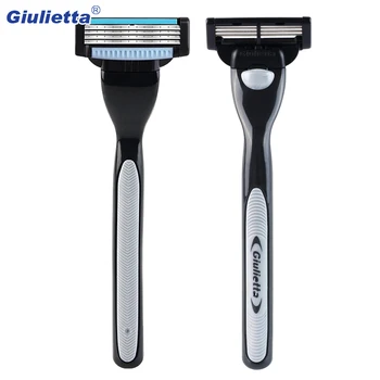 

2pcs Blades (4-layer) 1pcs Universal Shaves Handle Blue Coffee Yellow Pro Shaving Razor Multifunction Easy to Operate razor