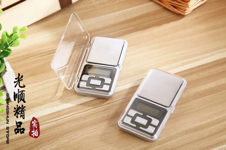 Best 200pcs/lot 500g 0.1g / 200g 0.01g Mini Portable Digital Electronic Jewelry Pocket Weight Scale 5 key with retail box 1