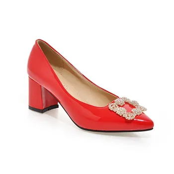 

Fashion shoes 2019 age season with shallow mouth 30-4800 new thick with high set point for women's shoes