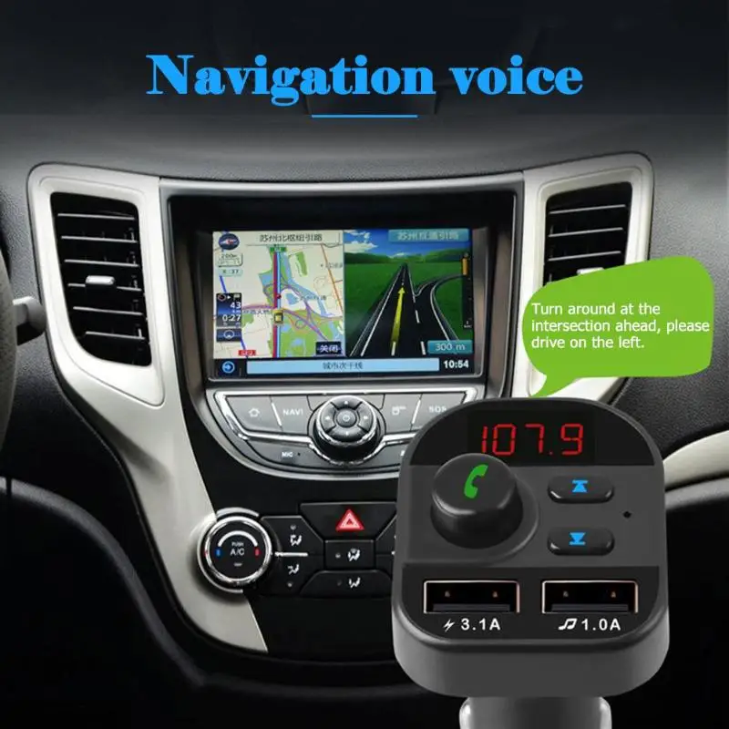 VODOOL 805E Bluetooth 5,0 fm-передатчик Громкая связь Bluetooth автомобильный комплект MP3 музыкальный плеер Dual USB зарядное устройство со светодиодный ным дисплеем напряжения