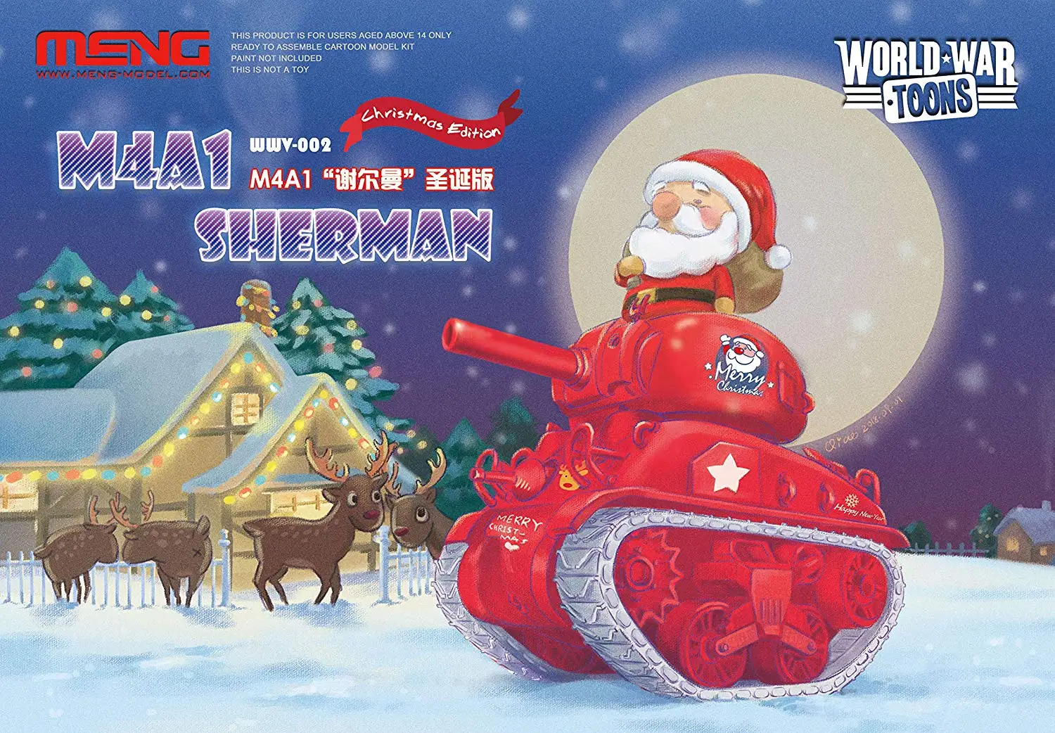 Meng World War Toons Christmas Edition-M4A1 Шерман с Санта Клаусом фигурка Модель Строительный